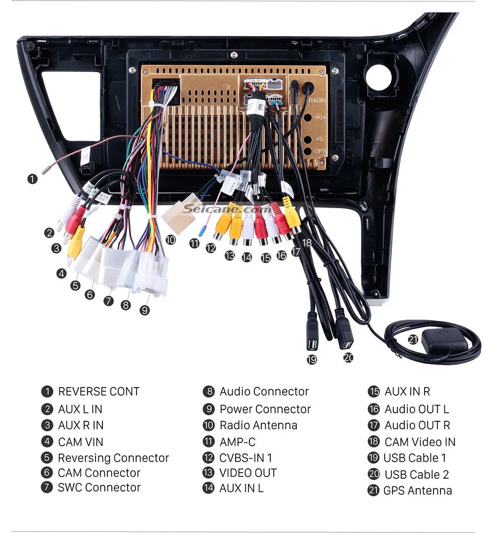 Seicane 2Din Android 8,1 Автомагнитола для Toyota Corolla(Левый руль) gps мультимедийный плеер сенсорный экран головное устройство стерео