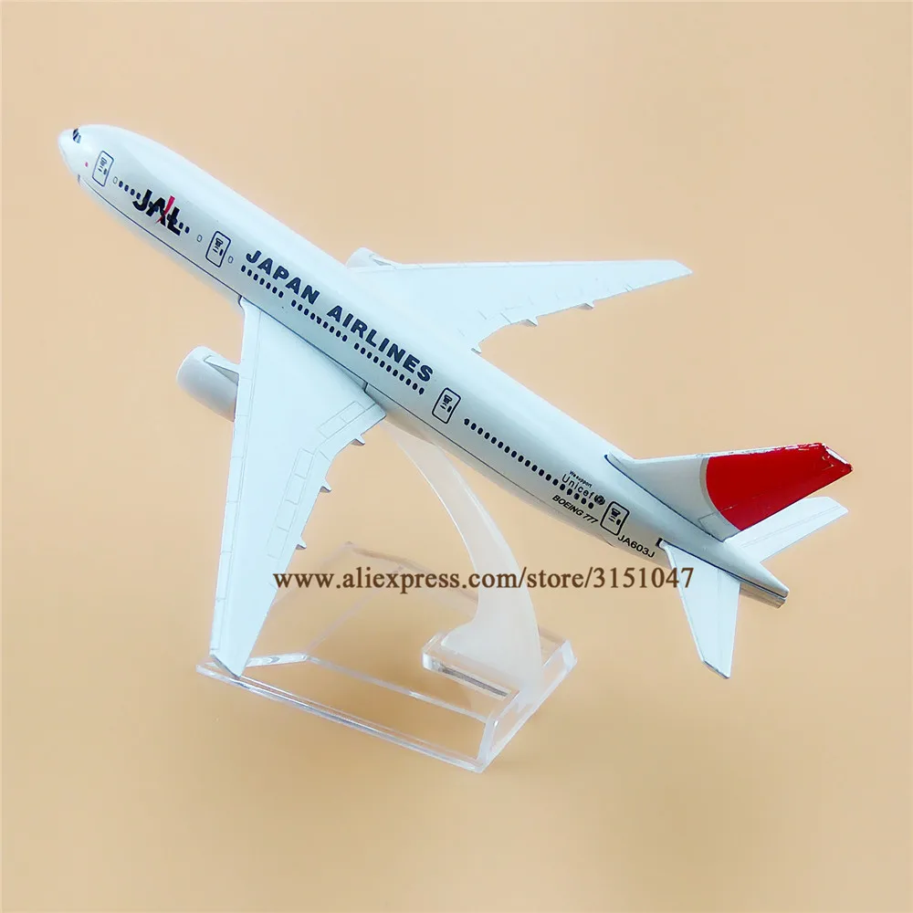 Сплав металла Air JAL Japan Airlines B777 модель самолета JAL Boeing 777 Airways модель самолета Стенд самолет детские подарки 16 см