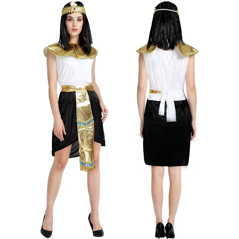 Adult Men Egyptian Pharaoh Tutankhamun King Costume Cleopatra Girl Halloween Party Traditional Egypt Egyptian queen clothing