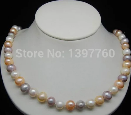 

Natural 9-10mm AA+ pearl necklaces & bracelets 925s hot