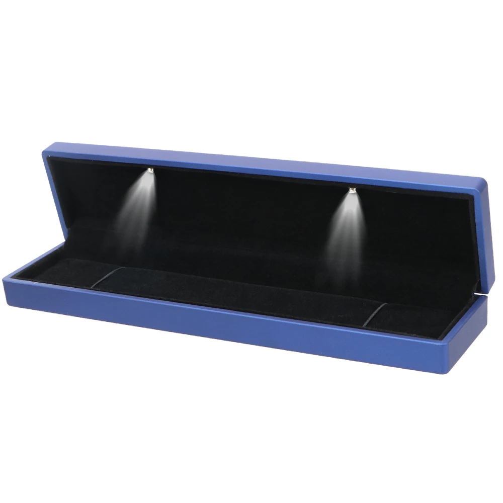 LED Light Jewelry Box Portable Necklace Storage Box Jewelry Display Case Gift Packaging