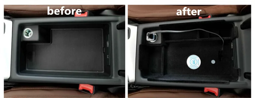 Мобильный телефон Беспроводная зарядка центральный подлокотник коробка для хранения автомобильные аксессуары для AUDI A4 B9 8W2 /A5 F53