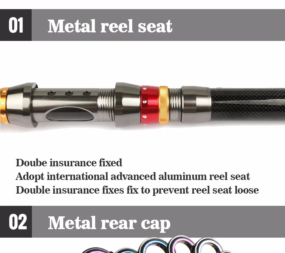 Goture спиннинговая Удочка 1,8 м-3,6 м телескопическая удочка углеродное волокно морской карп форель Щука полюс Рыболовные снасти Аксессуары