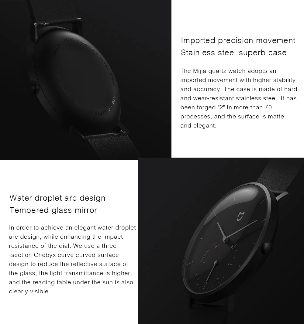 Xiaomi Mijia Smart Quartz Watch Waterproof Pedometer Smartband Bluetooth 4.0 Mi Smartwatch Automatic Calibration time (10)
