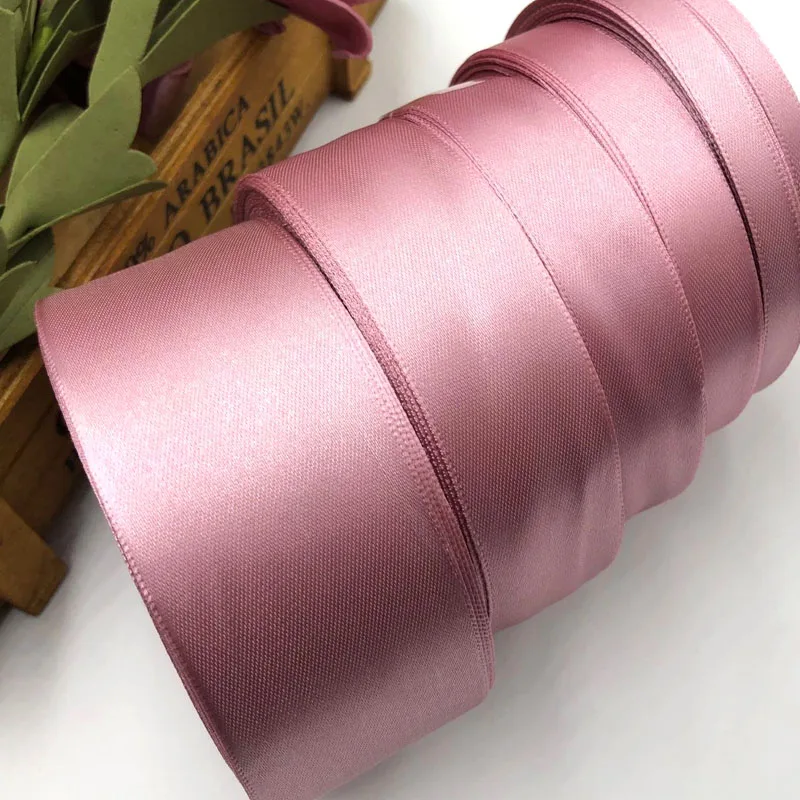 25 ярдов темно-лиловая шелковая атласная лента для украшения свадебной вечеринки подарочная упаковка Рождественская Новогодняя одежда тканевая лента для шитья 92