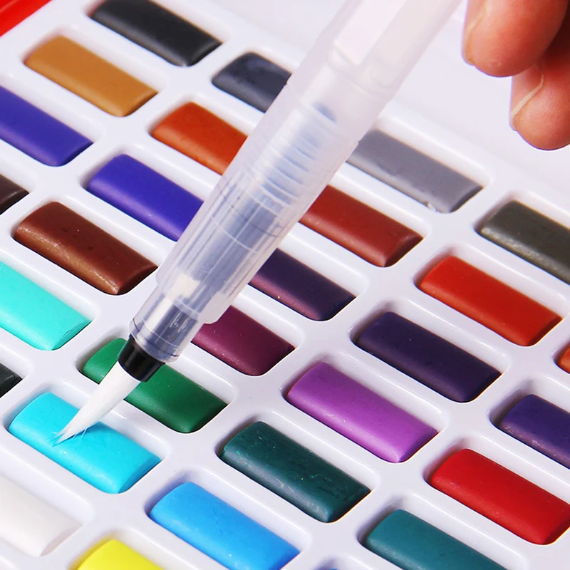 FABER CASTELL Solid Color 24/36/48 Color Transparent Beginner Portable Watercolor Hand-painted Set
