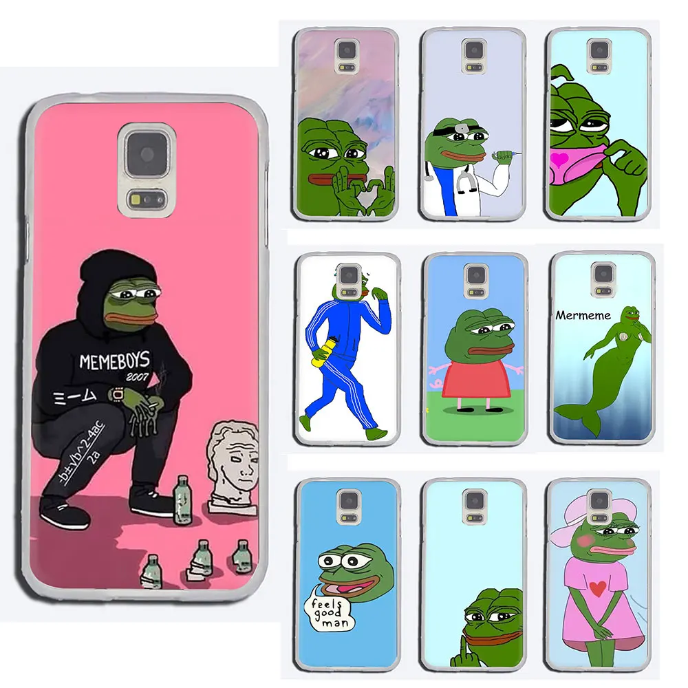 Internet Meme Smug Frog Pepe Hard Phone Case for Samsung Galaxy M30 M20 M10 S10 S8 S9 Plus S6 S7 Edge NOTE 8 9