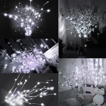

LED Lantern Branch Light String Willow Branch Lamp Floral Lights 20 Bulbs Home Christmas Party Garden Decor String Lights D9#