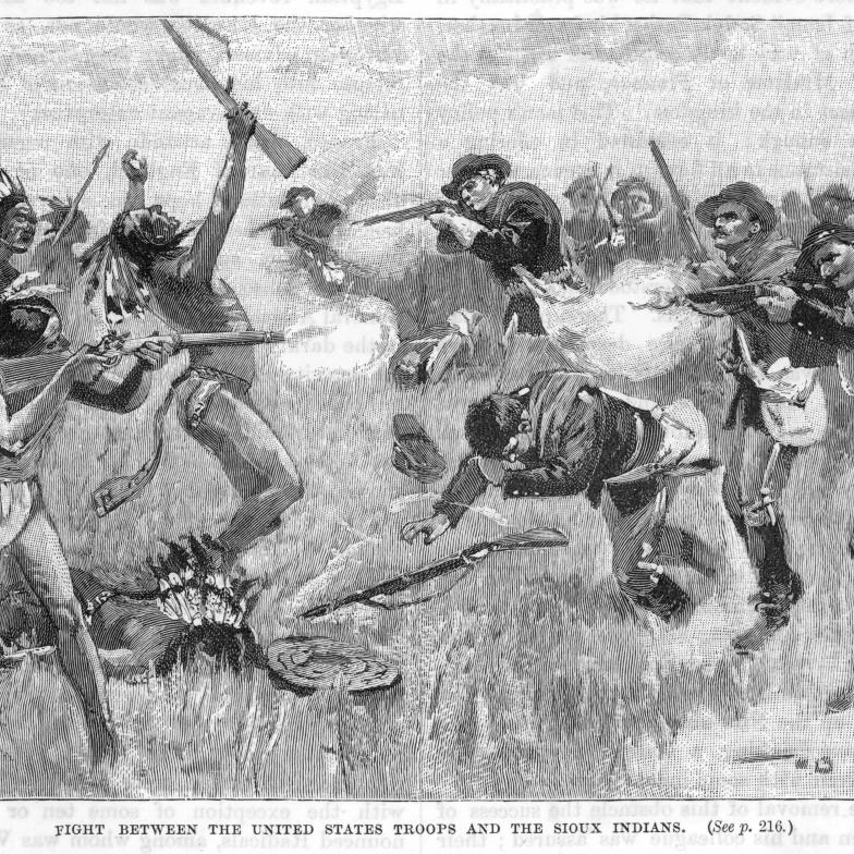 Fighting The Sioux Poster Print By Mary Evans Picture Library (24 X 18)
