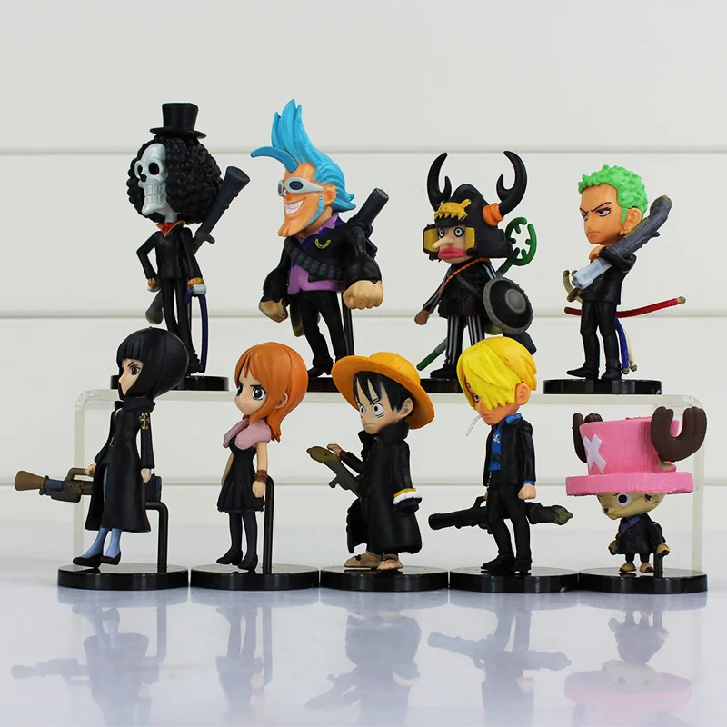 9 шт./лот цельная фигурка игрушечная Обезьяна D Luffy Sanji Zoro Nami Robin Chopper Usopp Franky Brook