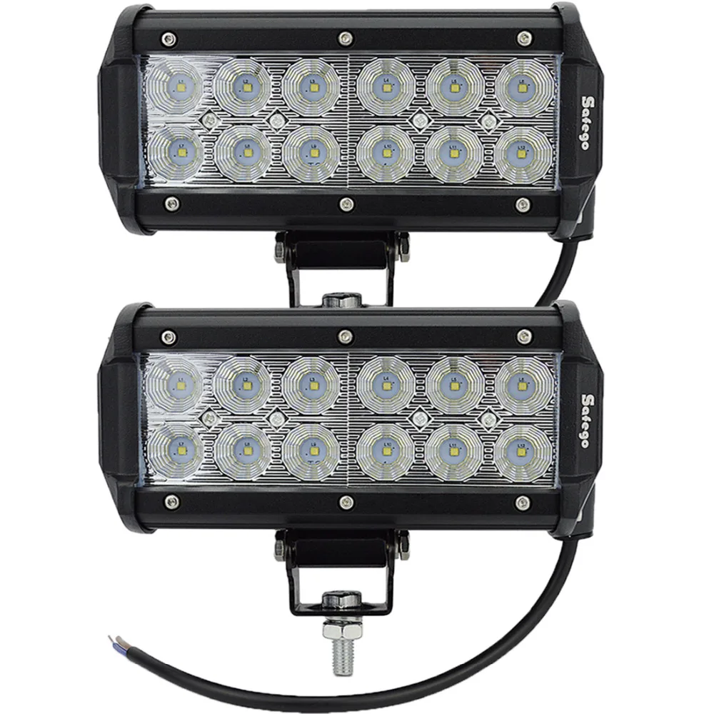 

2PCS 7INCH 36W LED WORK LIGHT BAR FLOOD OFFROAD LIGHT FOR TRACTOR BOAT ATV MILITARY LED WORK LIGHT BAR