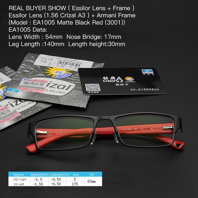Essilor Crizal Cancella Lenti per Miopia Astigmatismo 1.56 1.60 1.67 1.74  Occhiali Da Vista Lenti 1 Coppia - AliExpress Apparel Accessories