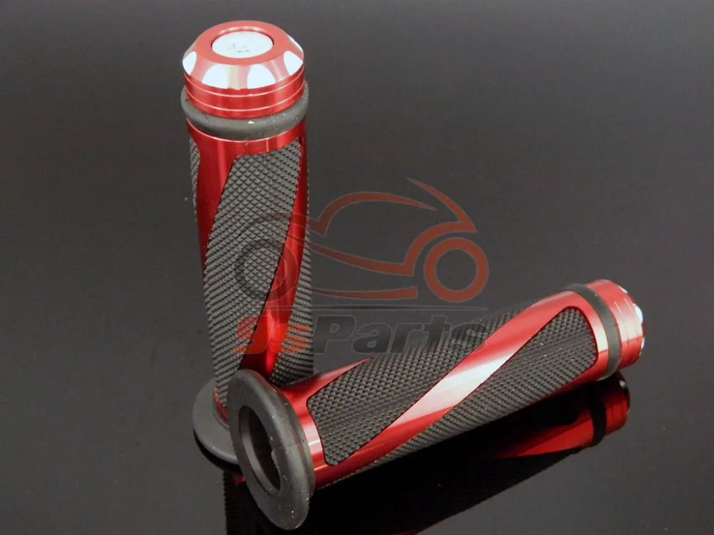 Красная алюминиевая гоночный мотоцикл 7/" Гель для руля прорезиненные ручки для Honda Yamaha Suzuki Kawasaki KTM ATV Ducati