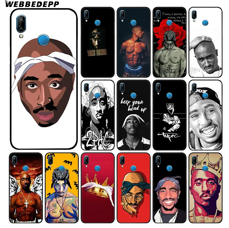 Мягкий чехол WEBBEDEPP Tupac 2 Pac для Huawei P30 P20 Pro P10 P9 Lite 2017 P Smart 2019 &amp Nova 3 3i Y9 |