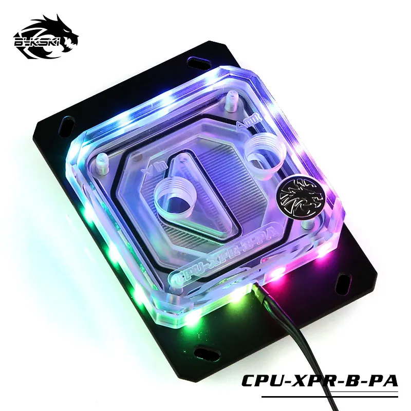 

BYKSKI CPU Waterblock forAMD RYZEN AM3/AM3+/AM4 . With RBW lighting system P/N:CPU-XPR-B-PA