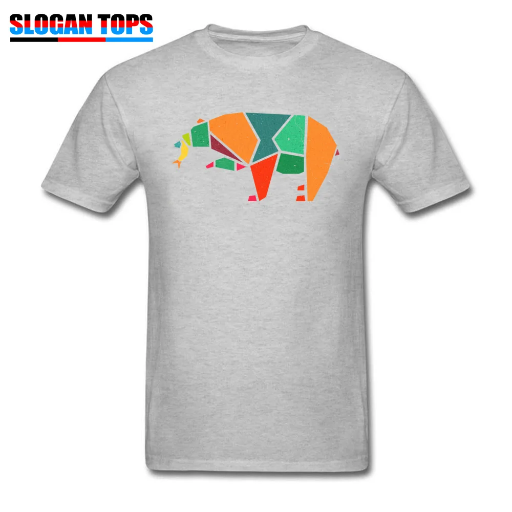 Fishing Bear Colourful Vintage Tees Classic Round Collar Normal Short Sleeve All Cotton Men Top T-shirts Design Tops T Shirt Fishing Bear Colourful Vintage grey