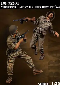 

Scale Models 1/ 35 Huguette Agony Dien Bien Phu soldiers figure Historical Resin Model