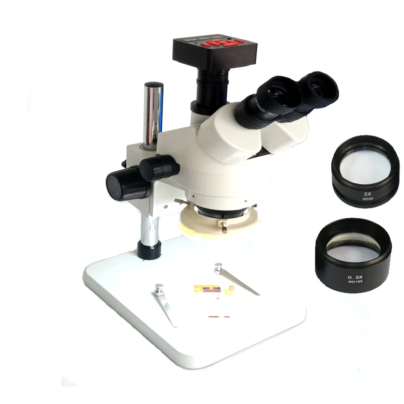 

1080P 60FP 21MP 3.5X 7X 45X 90X HDMI USB Trinocular Stereo Soldering Zoom Industrial Video Microscope Camera PCB IC Repair Tool