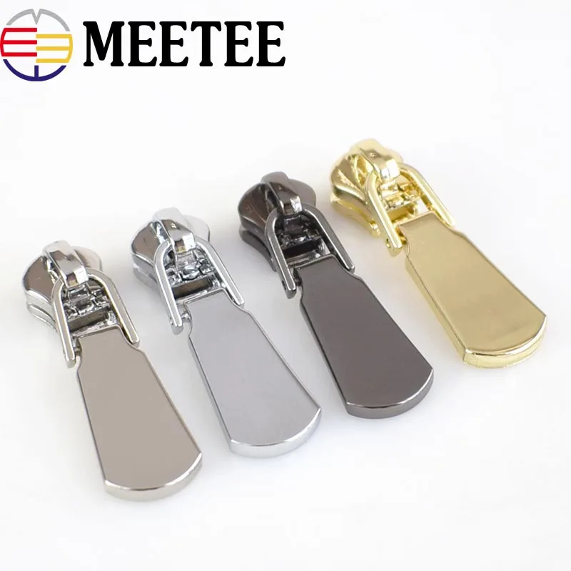 

5pcs Fashion 5# Metal Zipper Sliders for Jackets Clothes Metal Zippers Zip Repair Kit Zipper Head DIY Bag Sewing Accessories