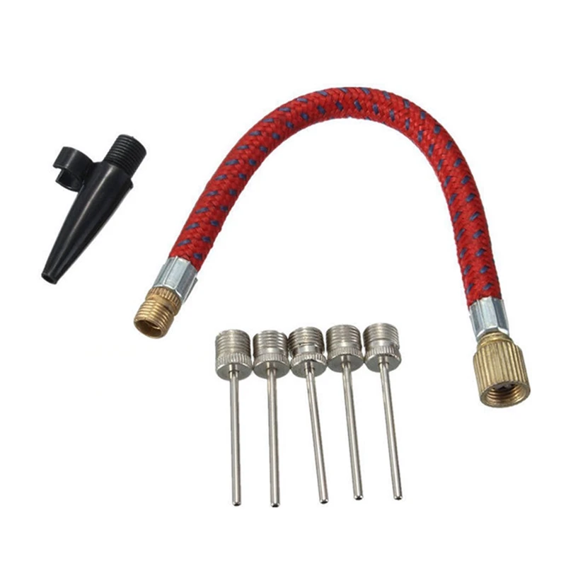 Bike Pump Needle Valve Foot Ball Airbed Bicycle Tyre Adapter Set Kitin