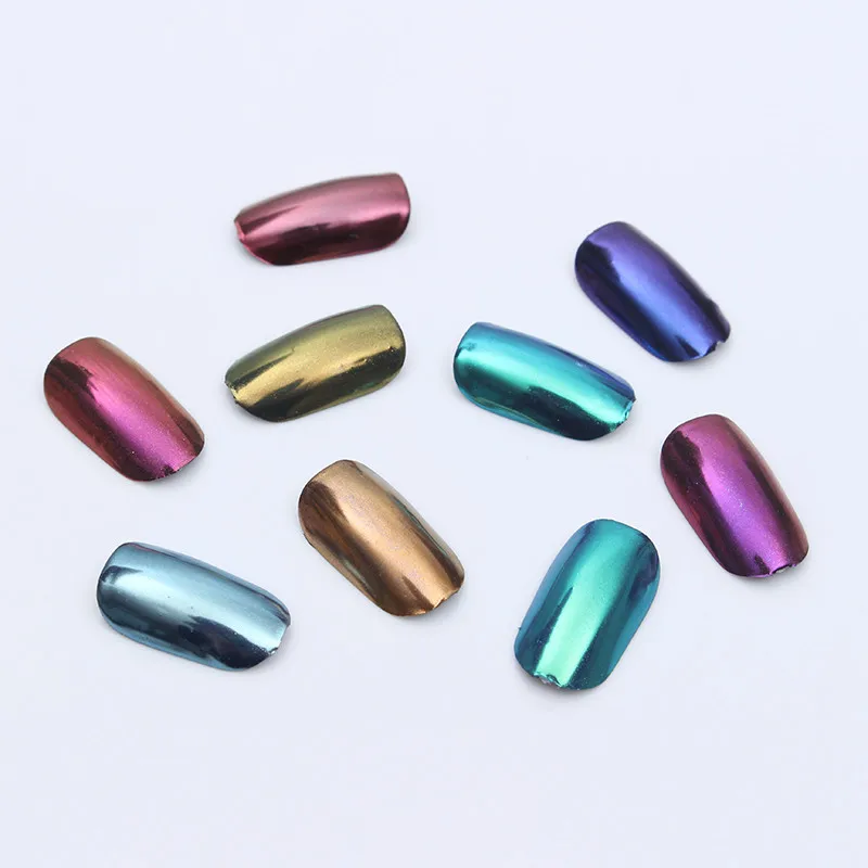 1g espejo brillo uñas cromo pigmento Shell deslumbrante DIY salón Micro holográfico polvo láser decoración de uñas manicura