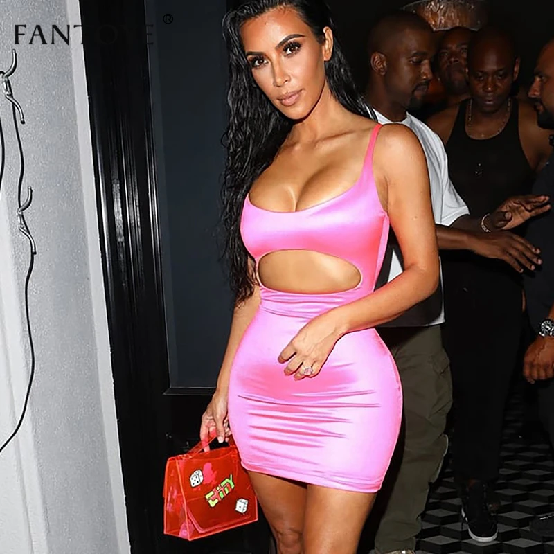vestido kim kardashian rosa