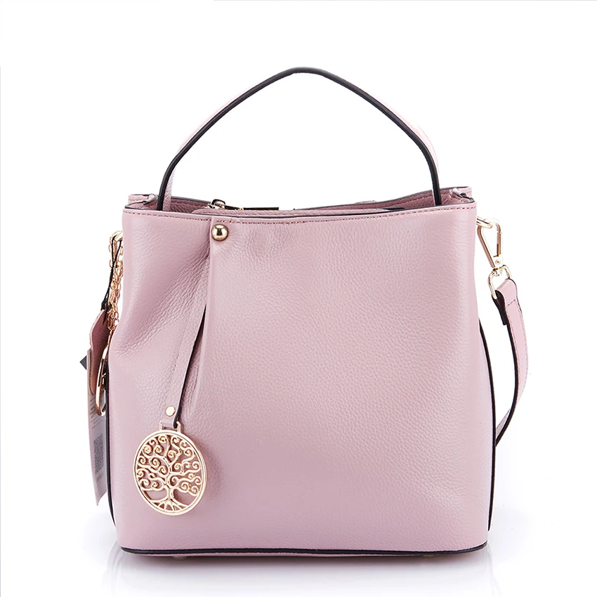 

Fashion Brands Genuine Leather Women Handbag Messenger Bag Woman Solid Color Leather Handbags Lady Shoulder Bag Casual Tote Bag