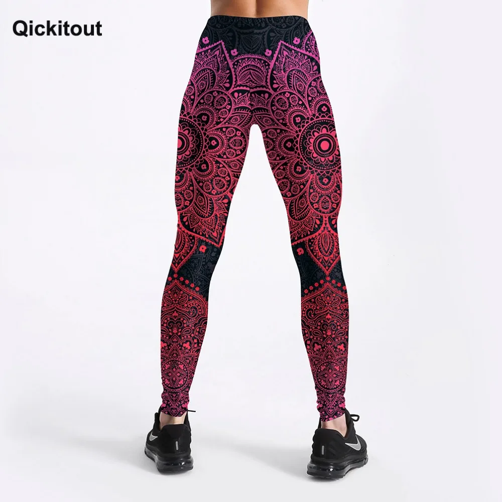 Qickitout New Arrival Summer Sexy Women Leggings Rosy Floral Printed Leggings Fitness Workout Leggings Drop Cute Pants Shipping