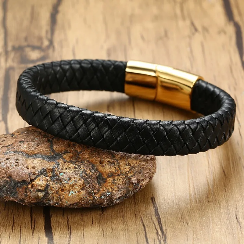 Мужской плетеный браслет из натуральной кожи 12 мм|bracelets for|leather braceletleather bracelets for men |