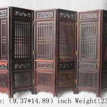 TNUKK(мини) изысканный китайский классический ручной резной коллекция hongshan крылья курицы деревянные складной экран