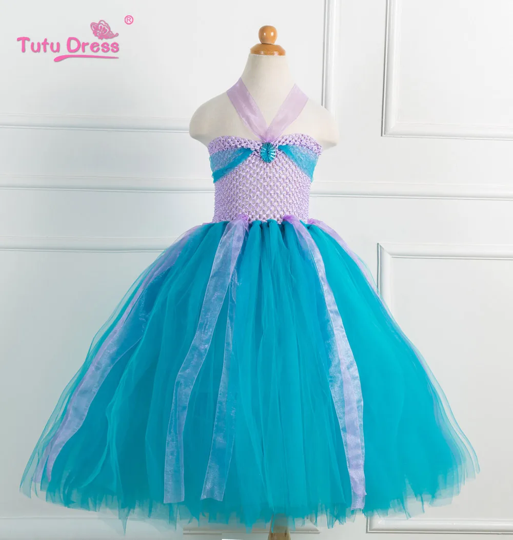 The Little Mermaid Kids Girls Dresses Princess Ariel Cosplay Fancy