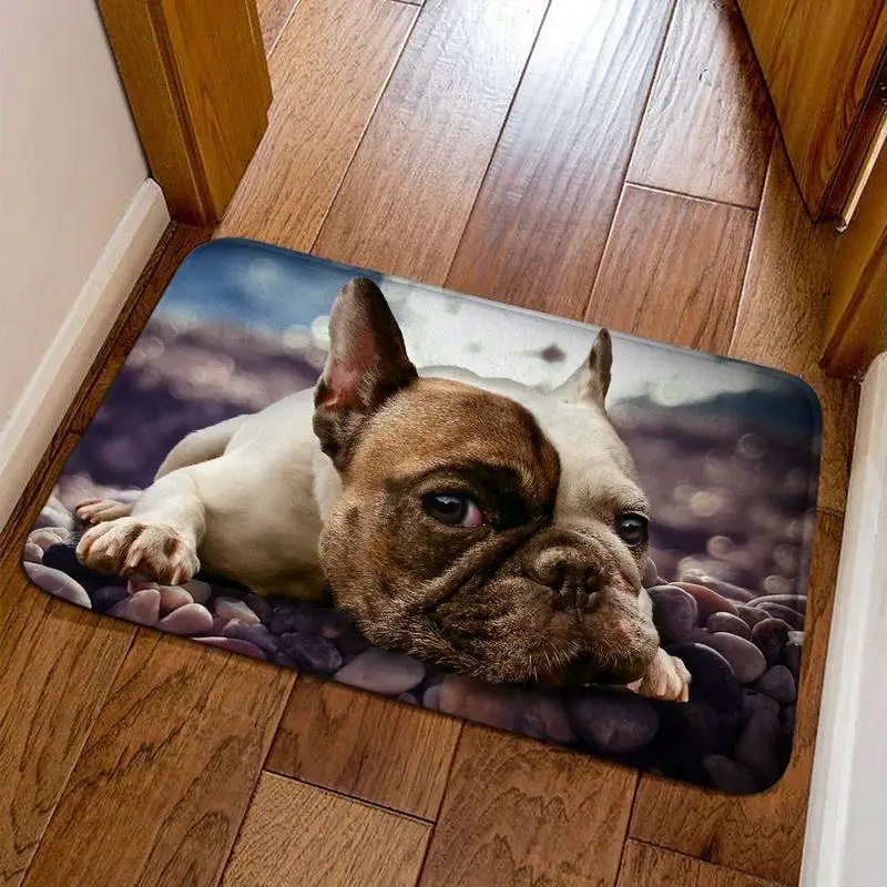 BLRISUP напольный коврик для питомца собаки, Противоскользящий коврик для гостиной, ванной комнаты, напольный коврик для дома и улицы, милый коврик для бульдога, ковер для кухни