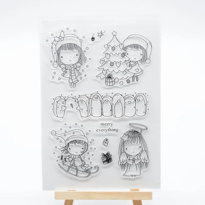 

skiing Transparent Clear Silicone Stamp/Seal for DIY scrapbooking/photo album Decorative clear stamp sheets