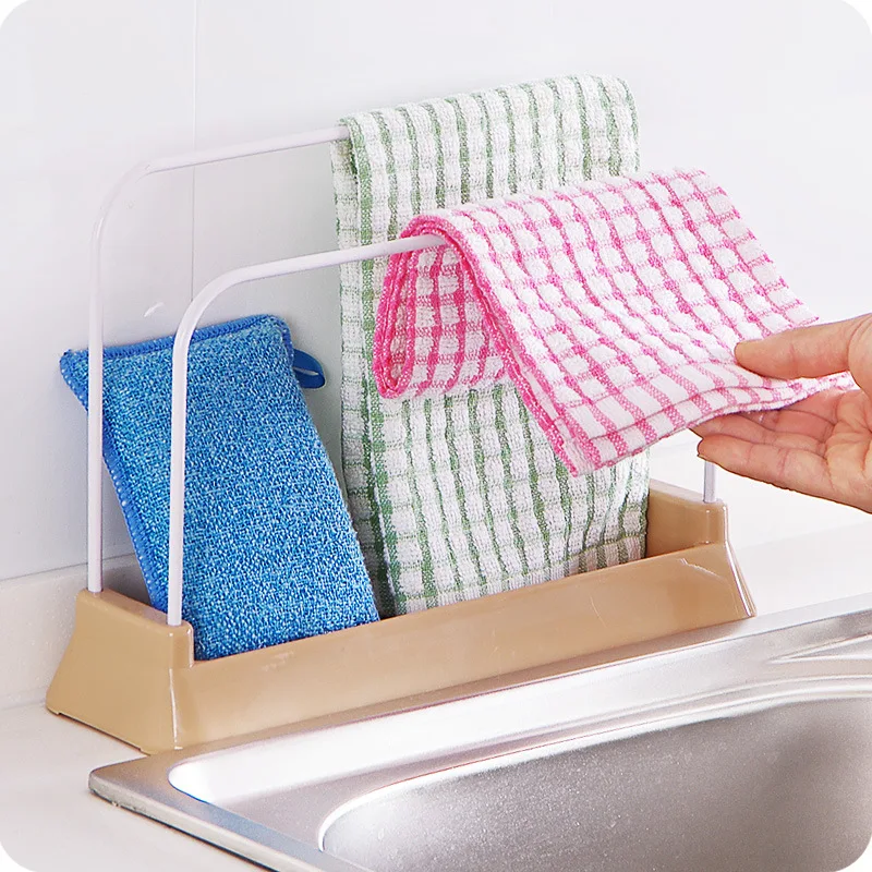 

Kitchen towel rack sink cloth rack, multi - functional sticky board storage rack