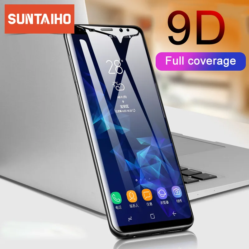 Закаленное стекло Suntaiho 9D для Samsung Galaxy J4 Plus J6 J8 A6 A8 A7 2018 Защитная пленка экрана A5 A3 2017