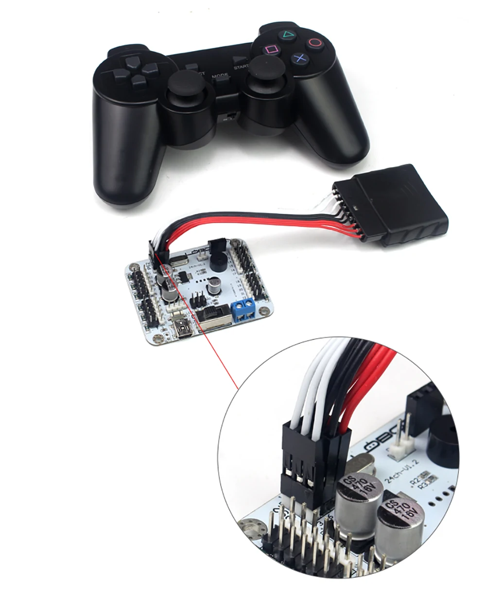 6 24 32 канальный робот Серводвигатель Плата управления и PS2 контроллер+ приемник для Hexapod манипулятор механический рычаг бипедальный