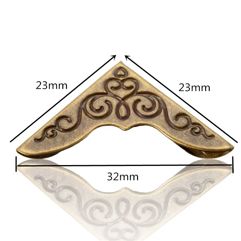 100pcs/lot Shirt Ollar Angle Book Corner 23MM Bronze Color DIY Collar Book Angle Photo Frame Accessories Golden