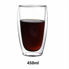 Лидер продаж Европейский двойной стены Слои прозрачная стеклянная чашка термостойкие Чай Молоко Кофе сок пивные кружки Офис барные чашки