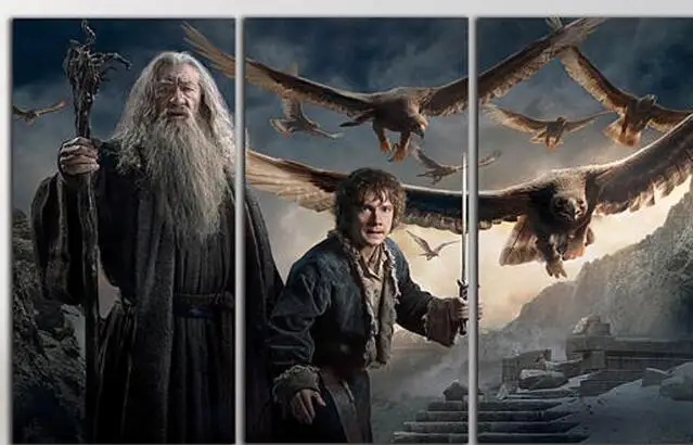 

3 pcs.5d diy Full square Diamond Painting Cross Stitch Movie Hobbit Lord Of The Rings Trilogy Character,Diamond Embroidery De
