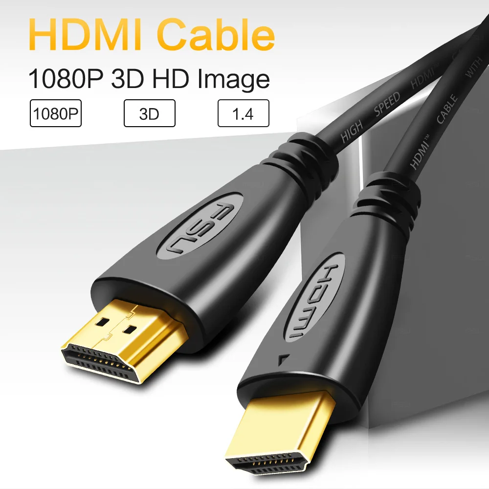 1,4 в HDMI кабель высокого разрешения 1080P 3D видео HDMI кабели Позолоченные Male-Male для Redmi ноутбук HDTV PS4 PC STB проектор