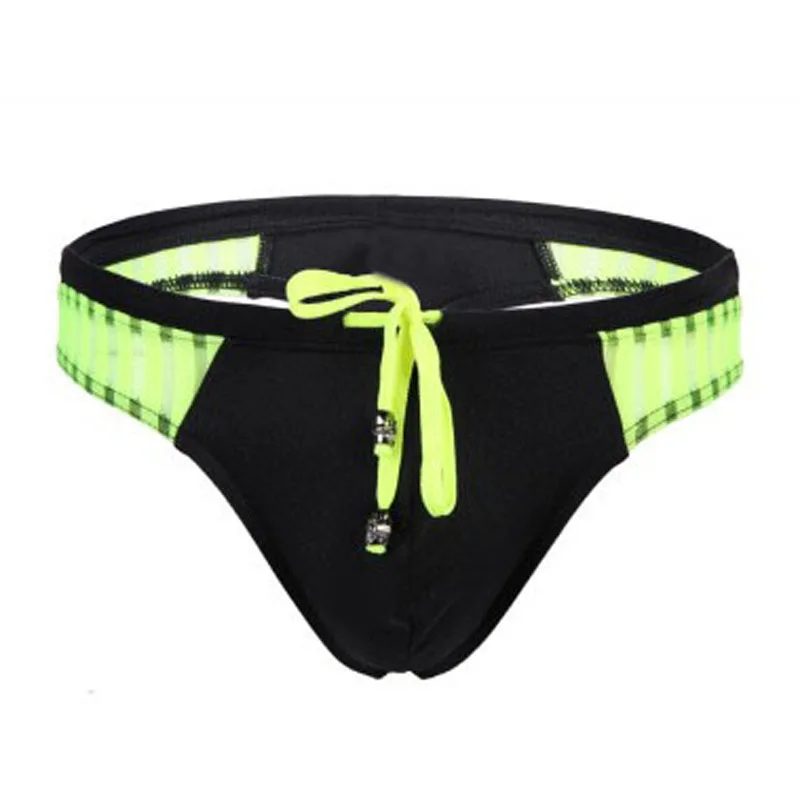 

Men Swimsuit Briefs Sexy Low Waist Thongs and G Strings Swimwear Quick Dry Mens Breathable Mesh Beach Swimming Surf Trunks