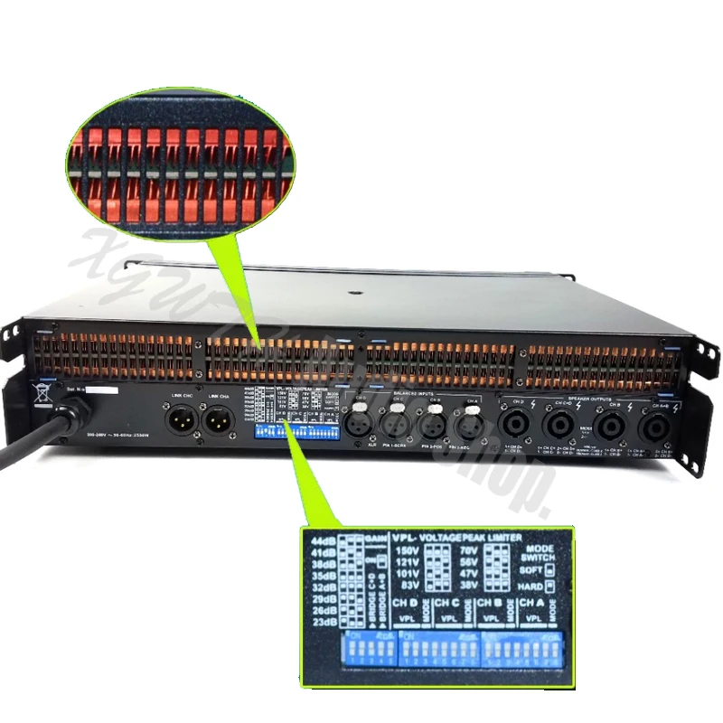 4 канала переключение Мощность усилитель 1350 Вт x 4 для выступлений на сцене линейного массива цифровой Мощность аудио усилитель звука Мощность FP10000Q
