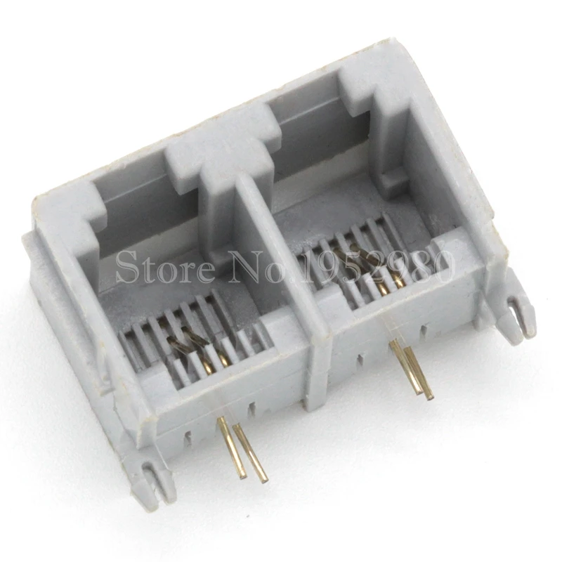 Штепсельная розетка для телефона 20 шт./лот 6P2C * 2 RJ11 RJ12 гнездовая Соединительная с