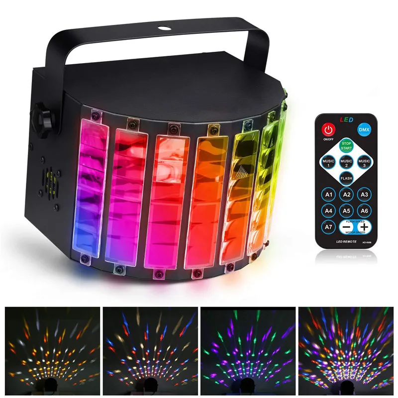 

RGBW LED Stage Light Strobe Light DMX512 Auto/Sound Control/DX512 9 Color DJ Disco Lamp +Remote Control US Plug AC90-240V 30W