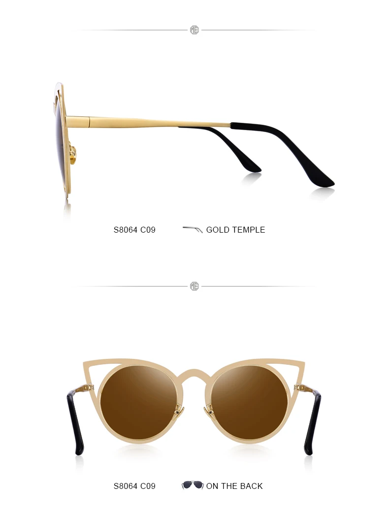 MERRYS дизайнерские женские солнцезащитные очки кошачий глаз, женские трендовые солнцезащитные очки, круглые очки с защитой от уф400 лучей S8064N