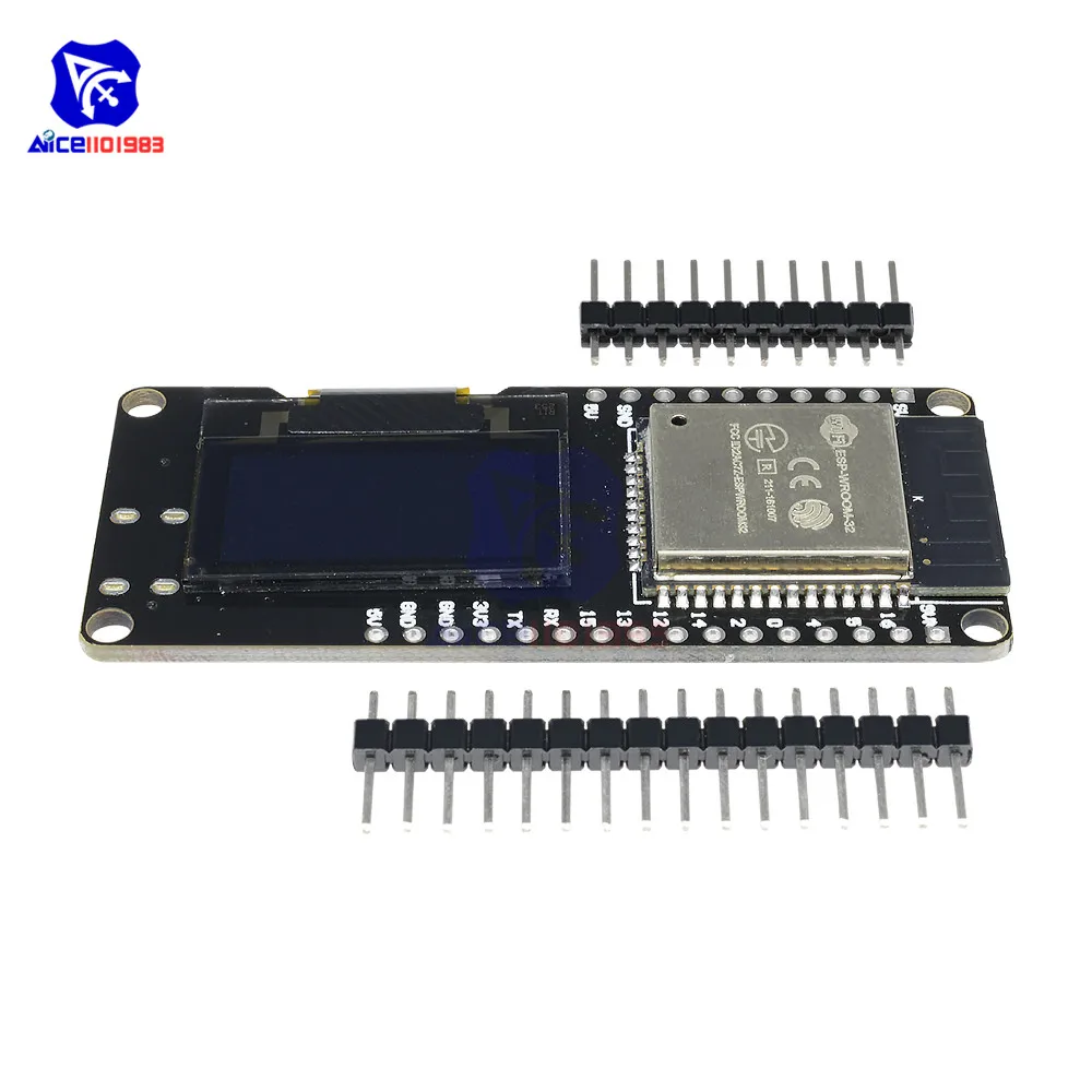 ESP32 Entwicklungboard Mit 0,96" OLED Display, WiFi, Bluetooth & CP2102 - Für Arduino Projekte (3,3-7V)