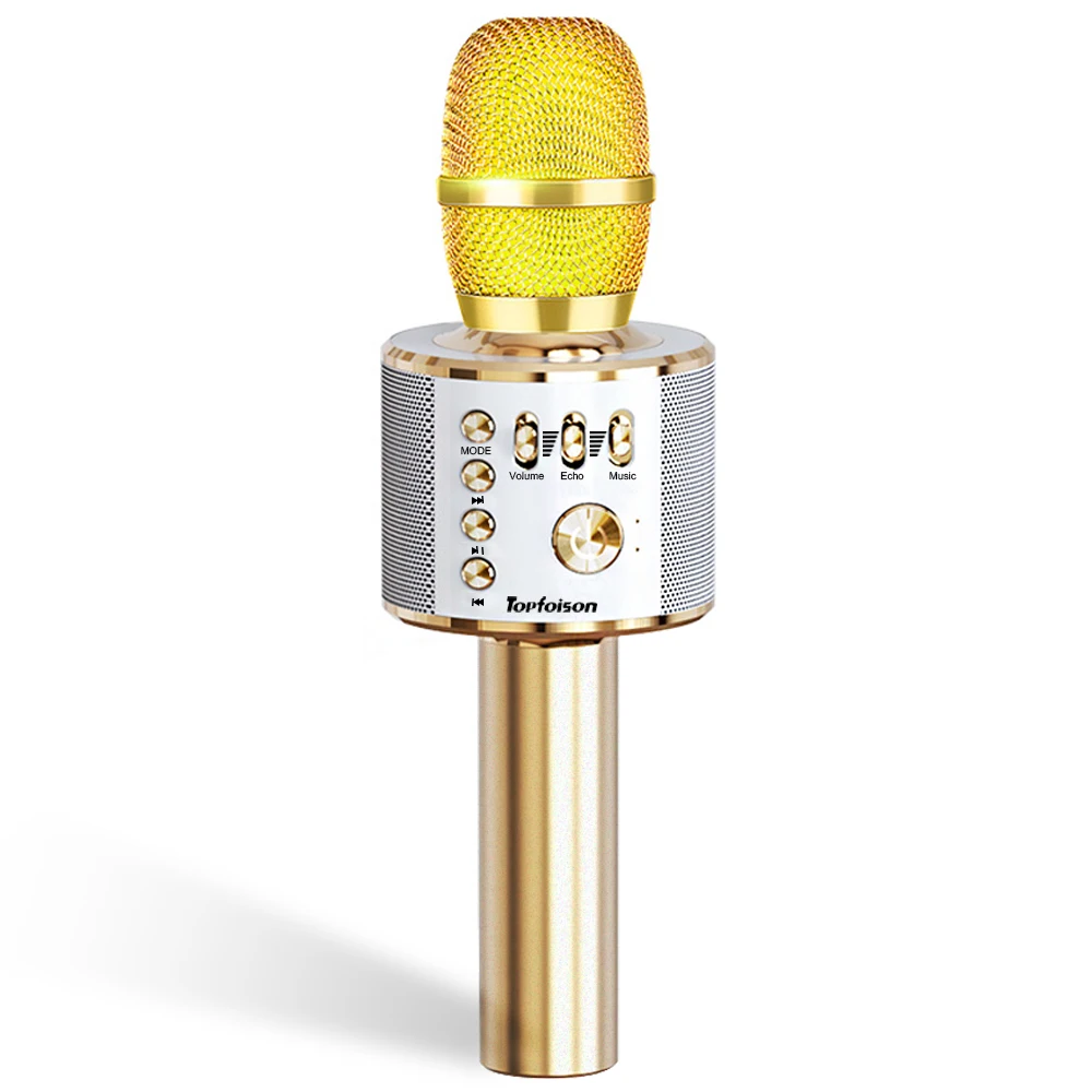 Wireless Mikrofon Zubehör Professionelle Bluetooth Lautsprecher Handheld Mike Karaoke Mic Musik Player Singen Recorder Ktv Hause Tragbares Audio & Video