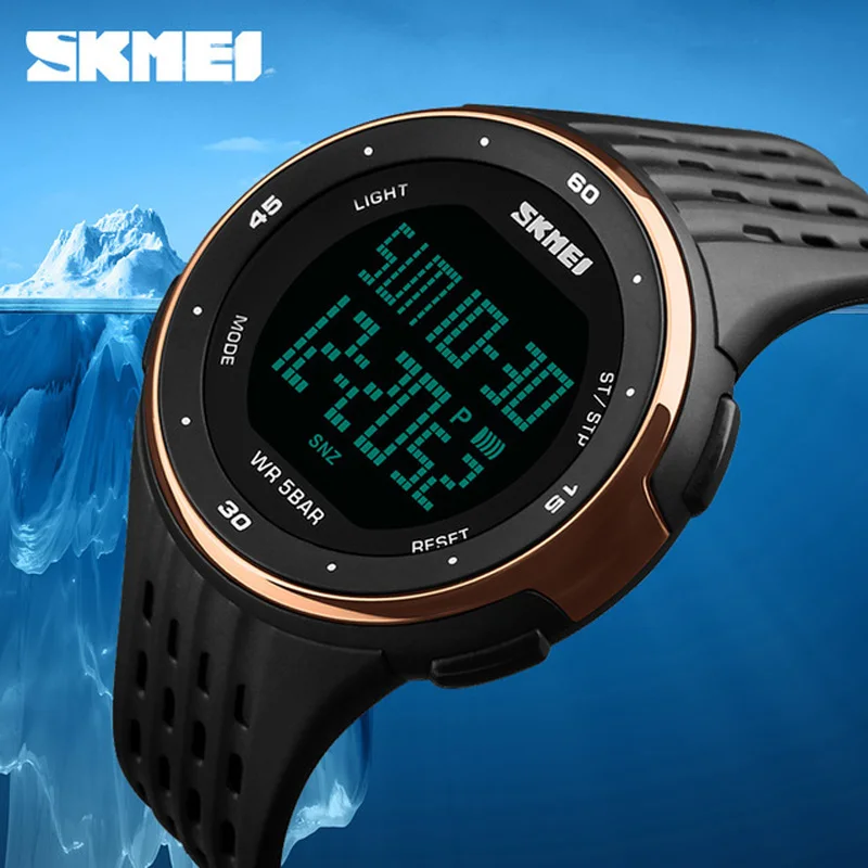 Mens Watches Top Brand Luxury SKMEI Military Sports Watch Men Digital Waterproof LED Wrist Watch Outdoor Man relojes hombre 2017