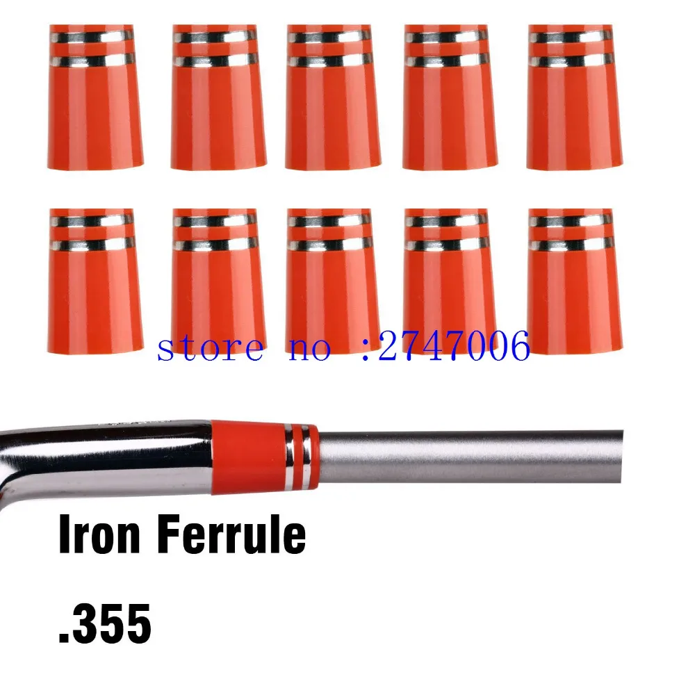 New Custom .355 Golf Iron Ferrules with Double silver trim rings for
