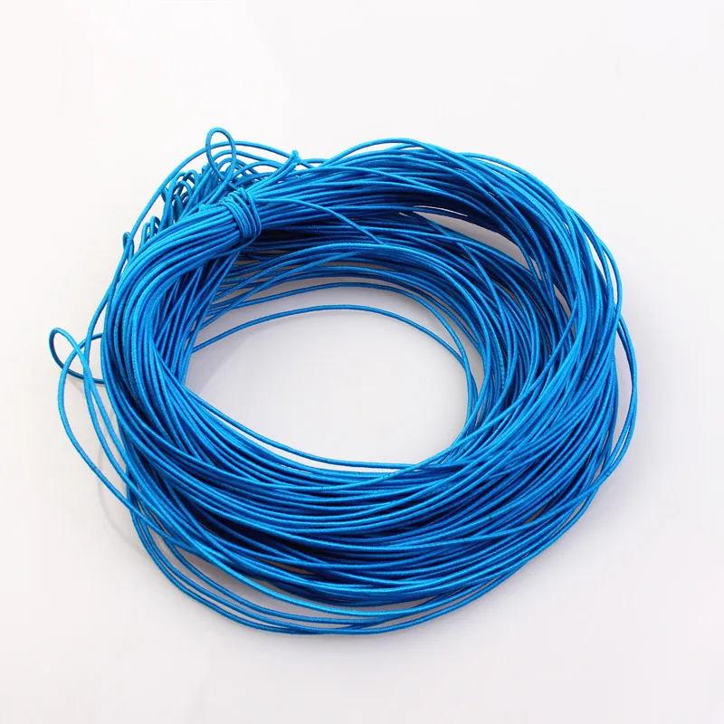 12 м 1 мм Плетеный эластичный шнур Бисероплетение нитей тянущаяся струнная ткань крафтовые шнуры для изготовления ювелирных изделий 23 Цвета - Цвет: Peacock Blue